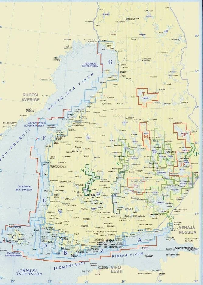 Kartastoalueiden yleiskuva